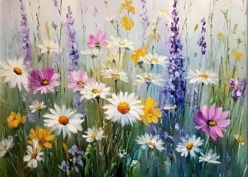 OJTOYART Paint by Numbers Kits for Adults, Flower Field Paint By Number KitsFor Beginner on Canvas, DIY Acrylic Watercolor Oil Colorful Paintingby Number for Home Decoration 16 x 20 Inch by Unknown