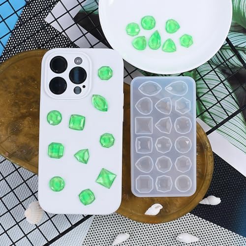 Faceted Gemstone Mold Resin Jewelry Molds Silicone Molds for Resin - Image 5