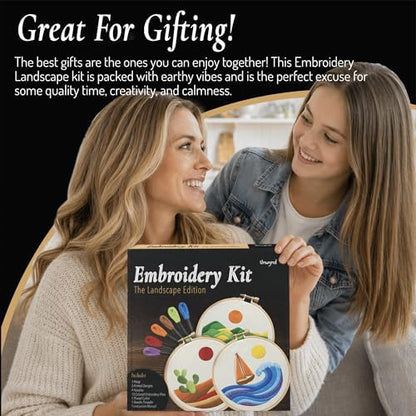 Unwynd Embroidery Kit Landscape for Adults and Beginners,Cross Stitch Craft - Image 4