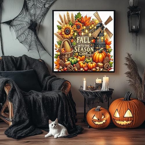 AIBOERL Paint by Numbers Kit for Adults Beginner,Fall Pumpkin, 12X16In - Image 2