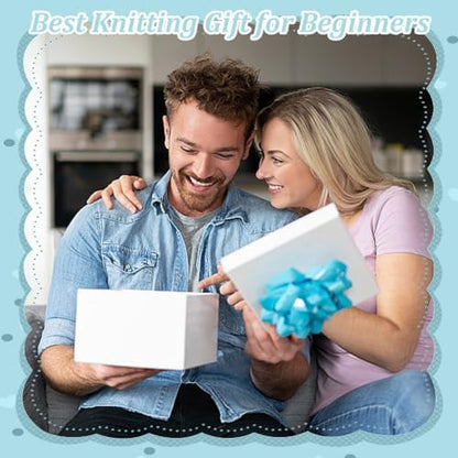 WEBEEDY 4 Sets Socks Knitting Kit Complete DIY Knitting Set with Premium Yarn and Detailed Instruction for Adults Beginner,Easy to Use Socks Knitting Starter Pack Crochet Supplies Craft Set - Image 4