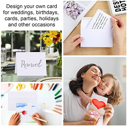 Blank Cards and Envelopes 4x6, 30 Pack White Invitation Cardstock with 30 Pack Envelopes, Thank you Blank Greeting Cards, for All Occasions DIY, Print custom - Image 7