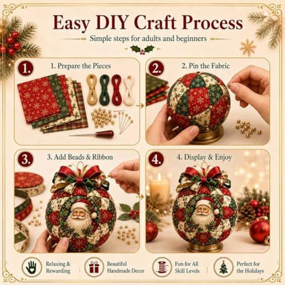SellQuick Christmas Classics Patchwork Ornament DIY Kit，A - Image 5