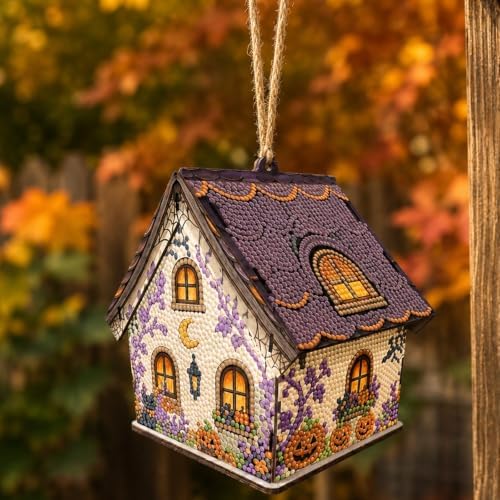 FRANDEK DIY Wooden House Diamond Art Painting Kit for Adults Home - Image 3