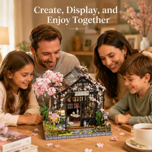 Book Nook Kit Dollhouse Kit, 3D Wooden Puzzle Sakura Japan - Image 7