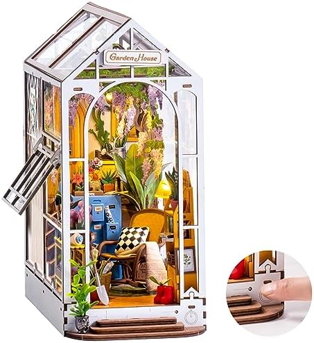 ROBOTIME Book Nook Kit, Miniature House Kit, Garden House 3D Wooden Puzzle by ROBOTIMEBuildingThingstoLife