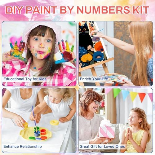 ICYANART Cat Paint by Numbers for Adults Framed, Cat Number Painting 8x12In - Image 6