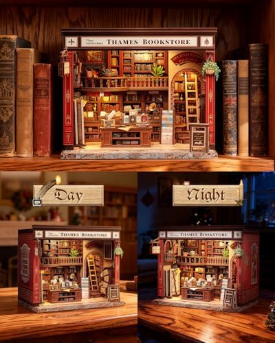 CUTEBEE Book Nook Kit, DIY Miniature House Kit for Adults, Bookshop Booknook - Image 6