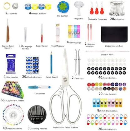66 Color Sewing Kit for Adults,305 Pcs Portable Needle and Thread Kit - Image 2