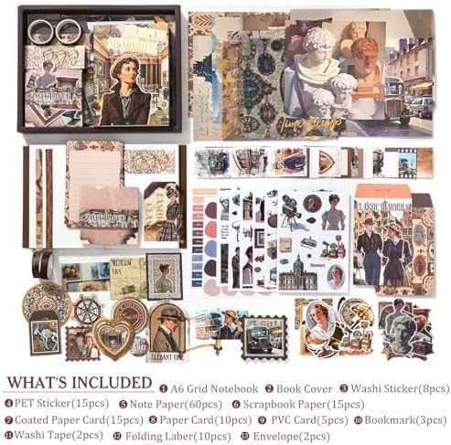 Scrapbook Supplies Kit, Vintage Junk journaling Supplies, Scrapbooking Kit - Image 5