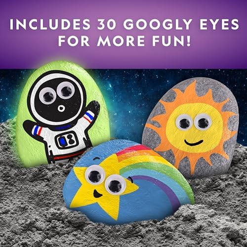 National Geographic Glow-in-the-Dark Rock Painting Craft Kit for Kids - Image 4