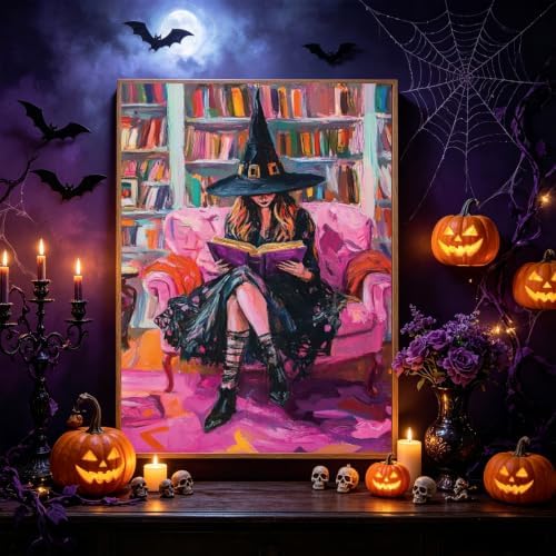 hkejoi Witch Paint by Numbers Kit for Adults, 16x20 in - Image 2