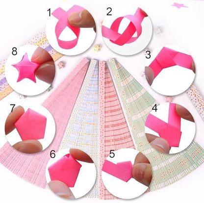 600 Sheets Paper Star Strips for DIY Hand Art Crafts, Double-Sided Printing Origami Paper for Star Jar, Wish Bottles, Home Decoration (Good Luck) - Image 3