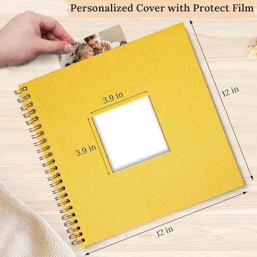 12"x12" Scrapbook Photo Album Linen Cover 40 Sheets 80 Pages White Paper - Image 2