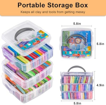 CiaraQ 70-Color Polymer Clay Oven Bake Modeling Kit - Image 2