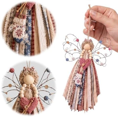 Fabric Angel Wall Hanging Kit, DIY Macrame Craft for Adults Beginners - Image 2