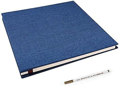 Vienrose Large Photo Album Self Adhesive for 4x6 8x10 10x12 Pictures Scrapbook Album DIY Scrap Book 40 Sticky Pages with A Metallic Pen 13"x12.6"40 Pages