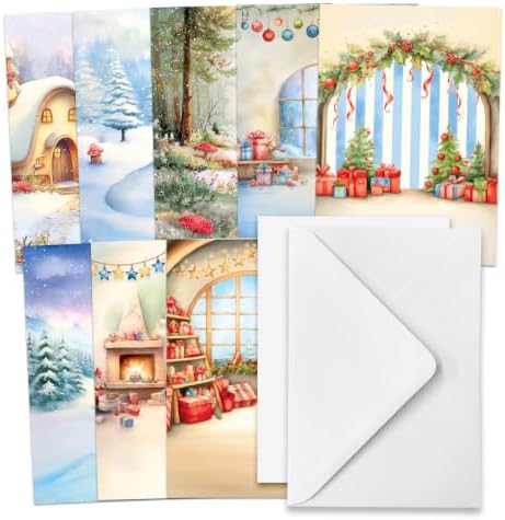 Katy Sue Cosy Christmas Gnomes Card Making Kit, Makes 8 Handmade Holiday Cards, Die Cut Toppers, Backgrounds & Foam Pads Included - Image 4