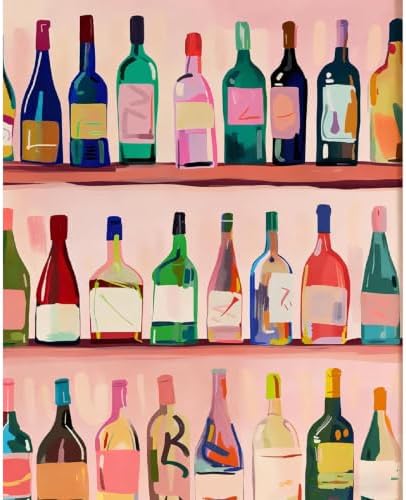 KYOQFVN Bottle Paint by Numbers Kit for Adults - Adult Paint by Number Kits - DIY Acrylic Oil Painting for Home Wall Decor 16X20 inch (Without Frame) by KYOQFVN