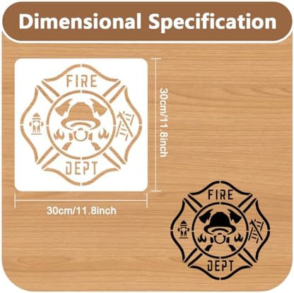 Maltese Cross Fire DIY Painting Stencils for Wall Home Decor - Image 2