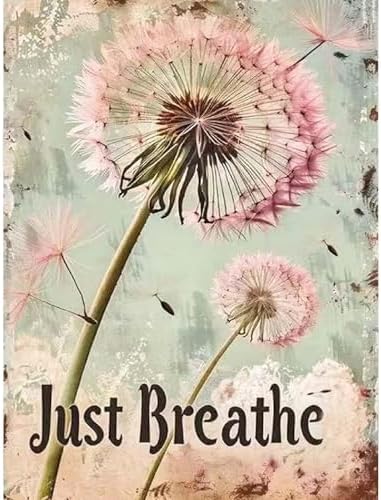 pchmcu Dandelion Paint by Numbers Kits for Adults,Just Breathe Paint by Number for Adults Beginner, Paint by Numbers Kits on Canvas Without Frame for Home Wall Decor 16x20inch by PCHMCU