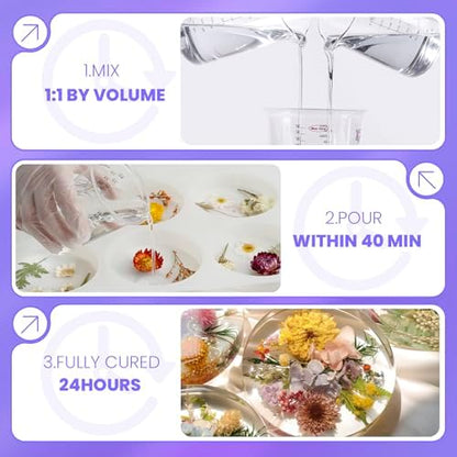 LET'S RESIN 34oz Crystal Clear Epoxy Resin, Casting Resin for Beginners - Image 6