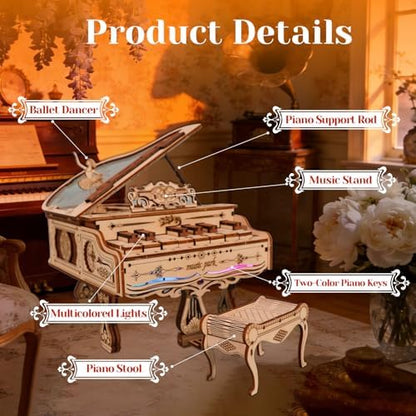 Music Park 3D Wooden Puzzle, Piano Music Box - Image 3