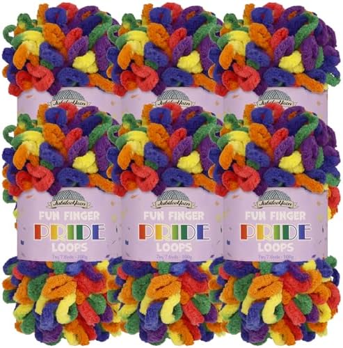 JubileeYarn Fun Finger Pride Loops Yarn - Quasar - 6 Skeins by BambooMN