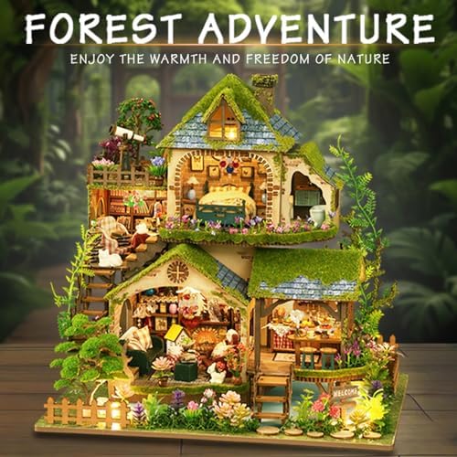 YSWOOD WORLD DIY Miniature House Kit for Adults, Mini House Kit with LED - Image 2