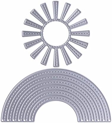 Rainbow Cutting Dies Sun Die Cuts Metal Embossing Stencils Template Mould for Making Card DIY Scrapbooking Photo Album Decorative (Large Size) by ZbFwmx