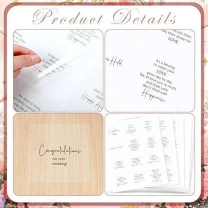 Watersay 240 Pcs Wedding Verses Stickers, 4 x 3.5 Inches, Peelable - Image 3