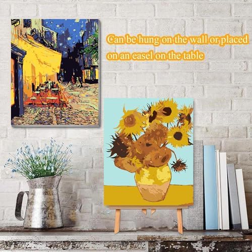 VIGEGU 4 Pack Paint by Numbers Kit for Adults Beginner with Frame - Image 3