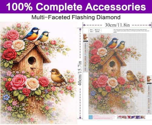Diamond Art Kits for Adults, Birds Diamond Art Painting Kits for Adults - Image 4