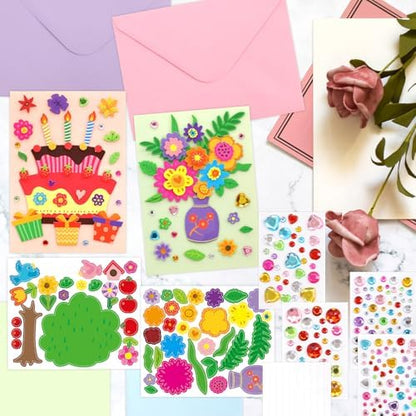 Treasure Cove Card Making Kits for Kids Handmade DIY Greeting Card 12Pcs - Image 4