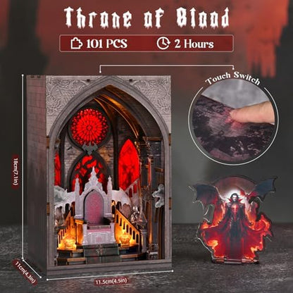 CCCDF Throne of Blood Book Nook Kit, 3D Wooden Puzzle with LED - Image 2