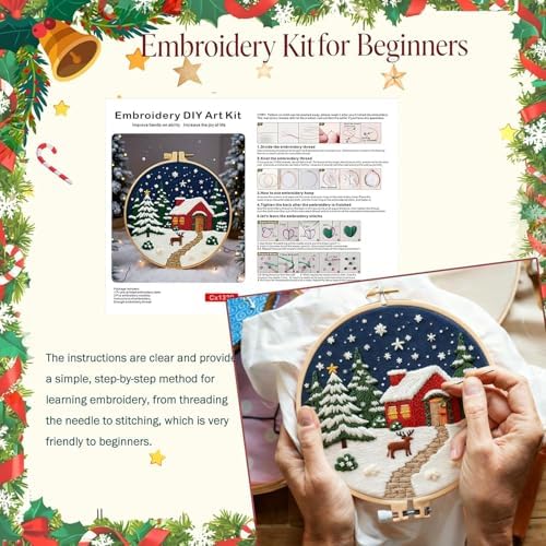 SCECALA 3 Pack Christmas Embroidery Kit - Image 4
