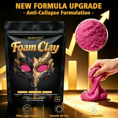 MEARCOOH Modeling air Dry Foam Clay Rose Red Cosplay Clay 100g (3.53oz) - Image 3
