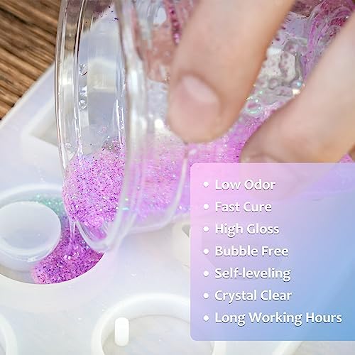 Epoxy Resin 1 Gallon - Crystal Clear Epoxy Resin Kit - Self-Leveling, High-Glossy, No Yellowing, No Bubbles, Perfect for Crafts, Table Tops, DIY 1:1 Ratio - Image 3