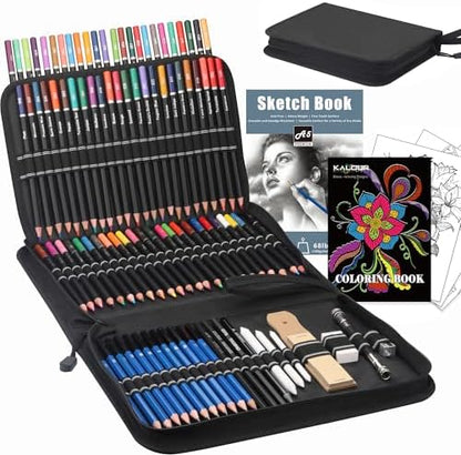 KALOUR 96 Premium Drawing Pencil Set,including 72 Colored pencil and 24 sketch kit, for Drawing,sketching and Coloring Books,Art Supplies for Beginner,Artists and Adults by KALOUR