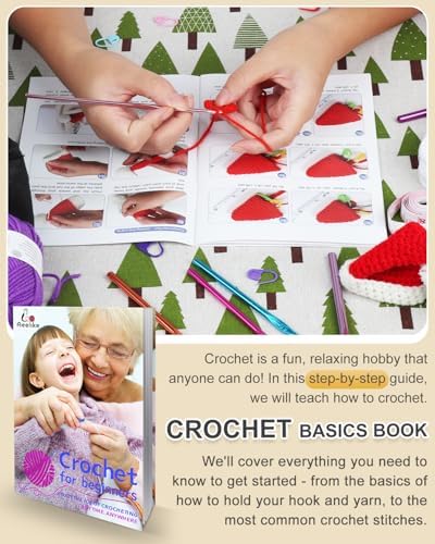 Aeelike Crochet Kits for Beginners Adults Kid, Complete Crochet Set, Pink - Image 2