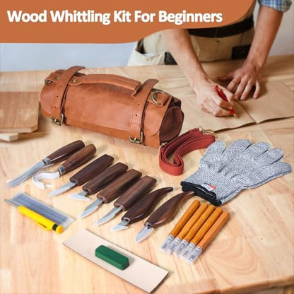Wood Carving Kit,Whittling Kit,Wood Carving Tools,Carving Knife Set - Image 2