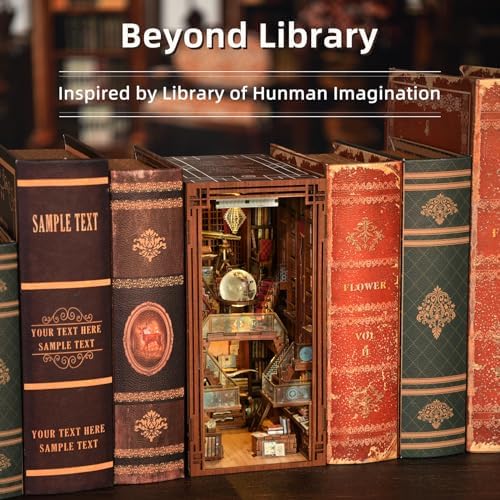 Beyond Library Book Nook Kits, DIY 3D Wooden Puzzle for Adults - Image 5