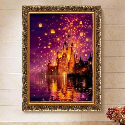 Magical Castle Paint by Numbers Kit for Adults Framed Canvas Frameworkless - Image 6