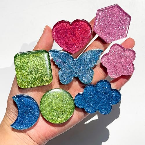 RESINWORLD Badge Reel Grip Size Mold for Resin, Silicone Mold for Earrings or Studs, Keychains, Phone Grips and Magnets - Image 5