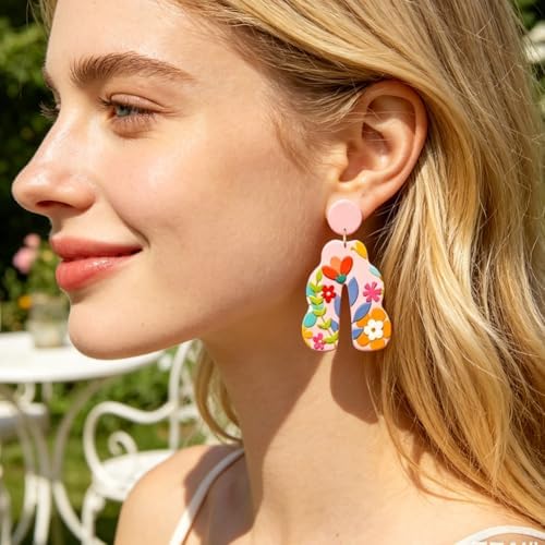 beinkmake 14Pcs Flower Leaf Polymer Clay Cutters Set Basic Geometric Clay Earrings Cutters for Adults Polymer Jewelry Cutter with Earrings Accessories DIY Craft Supplies - Image 4