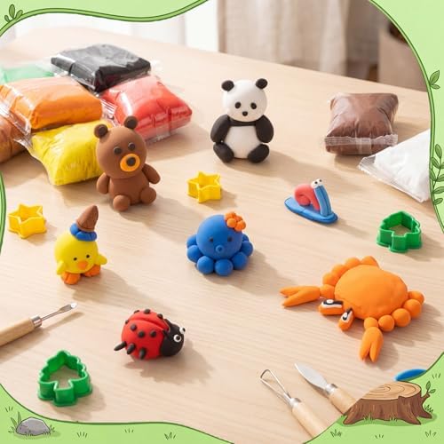 Air Dry Clay Bulk, Modeling Clay for Kids, 100 Pcs, Multicolored - Image 4