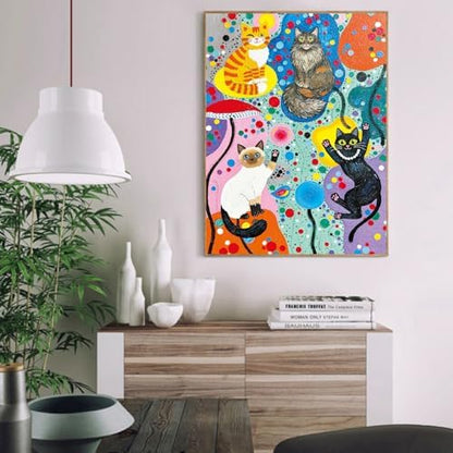 VIGEGU Cat Paint by Numbers Kit for Adults Beginner,Easy Adult Paint by Number Kits on Canvas DIY Painting for Beginners Art by Numbers for Home Wall Decor 16x20 Inch - Image 2