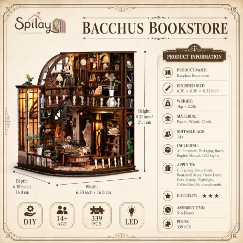 Spilay DIY Miniature House Kit for Adults, Miniature Dollhouse Kit - Image 2