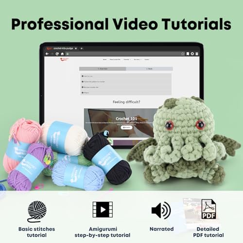 CrochetBox Cthulhu Crochet Kit for Beginners, Easy Craft for Adults - Image 4