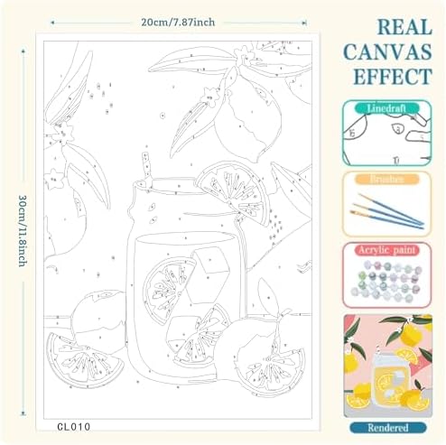CasaWeave 6 Pack Paint by Numbers Kit for Adults Beginners,DIY Acrylic Paint by Number Kits On Canvas Without Frame,Cocktail Adult Paint by Number for Home Wall Decor 7.8x11.8inch - Image 7